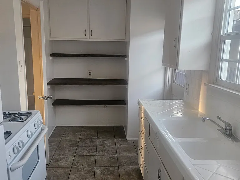 Kitchen with baking or coffee corner