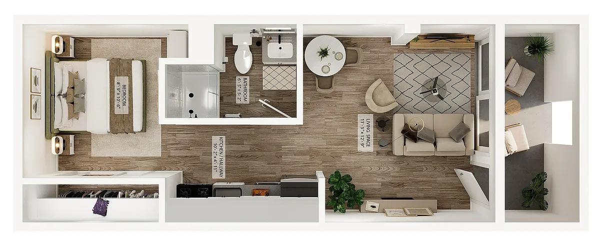 Floor plan Studio-A