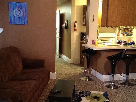 Living room looking to kitchen