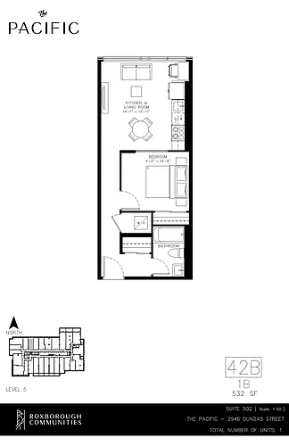 Floor plan 1 bedroom 1 bath 1 Bed 1 Bath 23