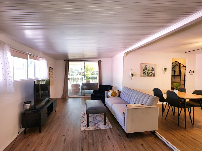 Living room from entry door. Furniture Optional with Long term rental
