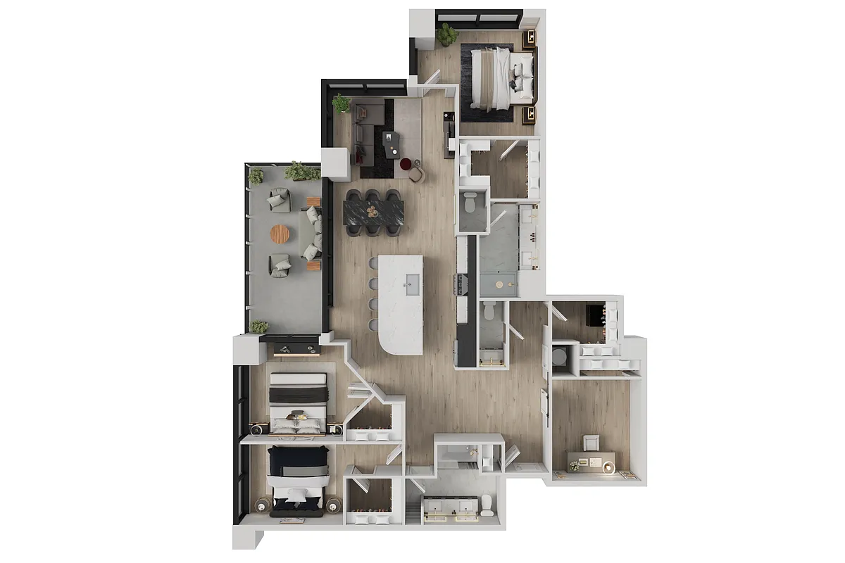 Floor plan 3 Bedroom Apartment