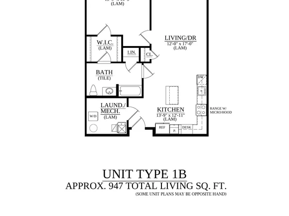 UNIT TYPE 1B Plan, Springside Lofts 55+