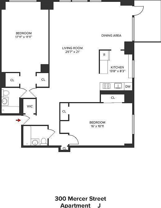 2nd image of 300 Mercer St APT 19j