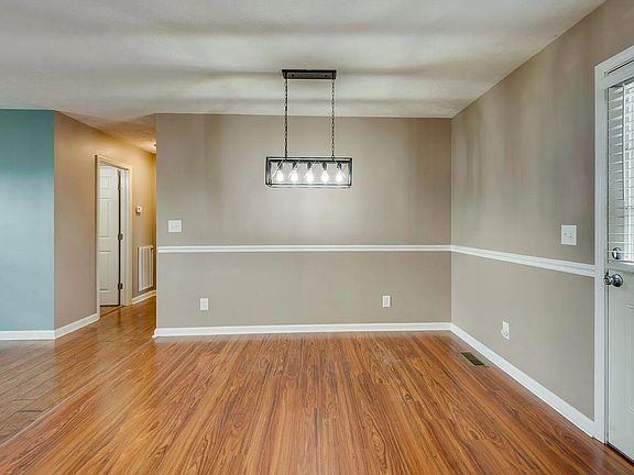 Large dining area with room for eight
