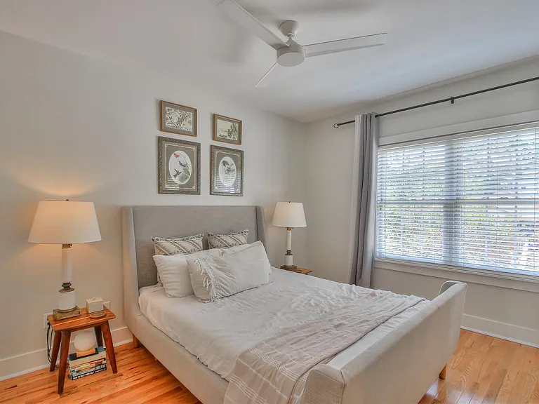 second bedroom with ensuite closet, bath and balcony