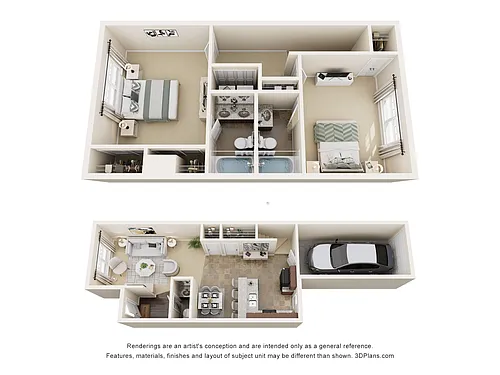 Floor plan Townhome with garage