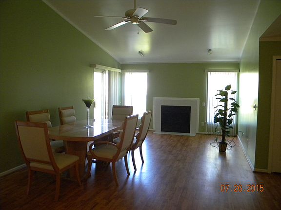 Living room with fireplace