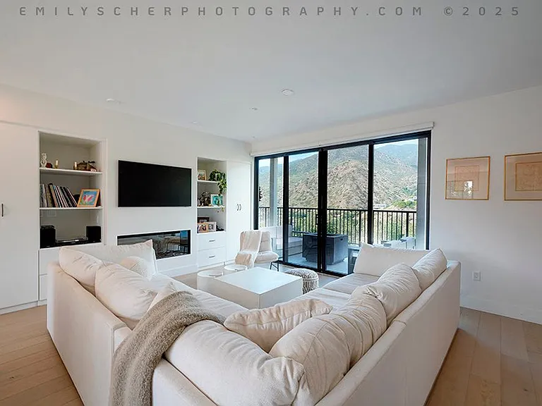 Living room with sliding doors to patio