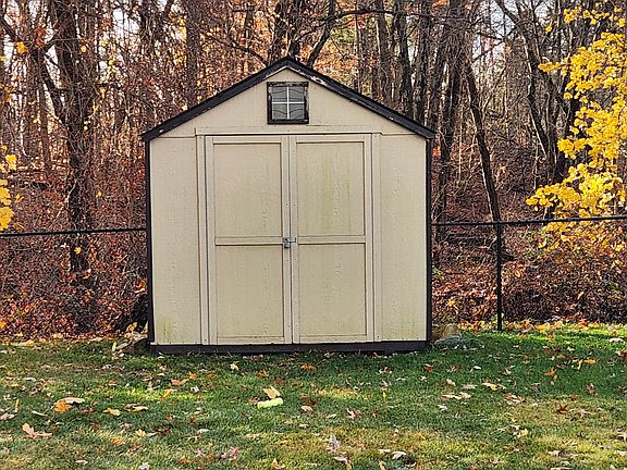Shed in backyard