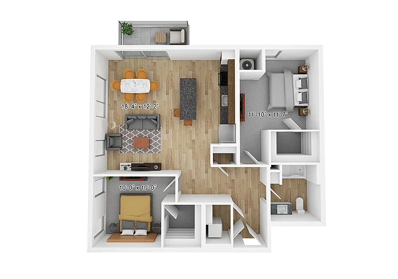 Floor plan 2BR-C