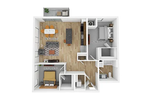 Floor plan 2BR-C