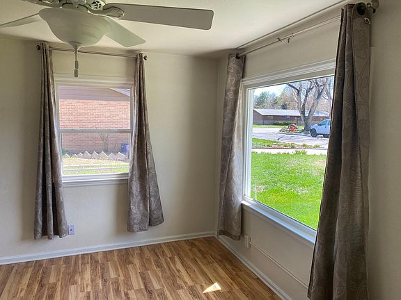 Living room. South and west facing windows.