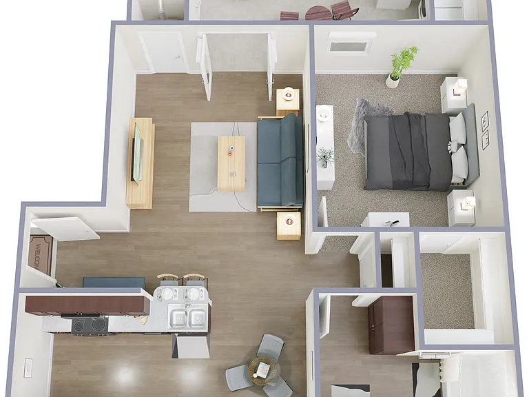 A2 | 1 bd | 1 bath | 735 sq ft A2 | 1 bd | 1 bath | 735 sq ft