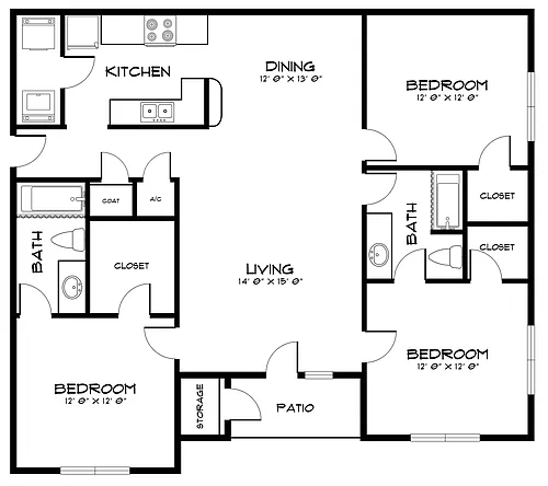 Floor plan C1-D