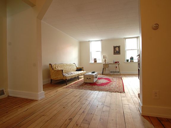 View into the living room from the kitchen.