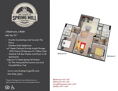 Floor plan 2 Bed 2 Bath