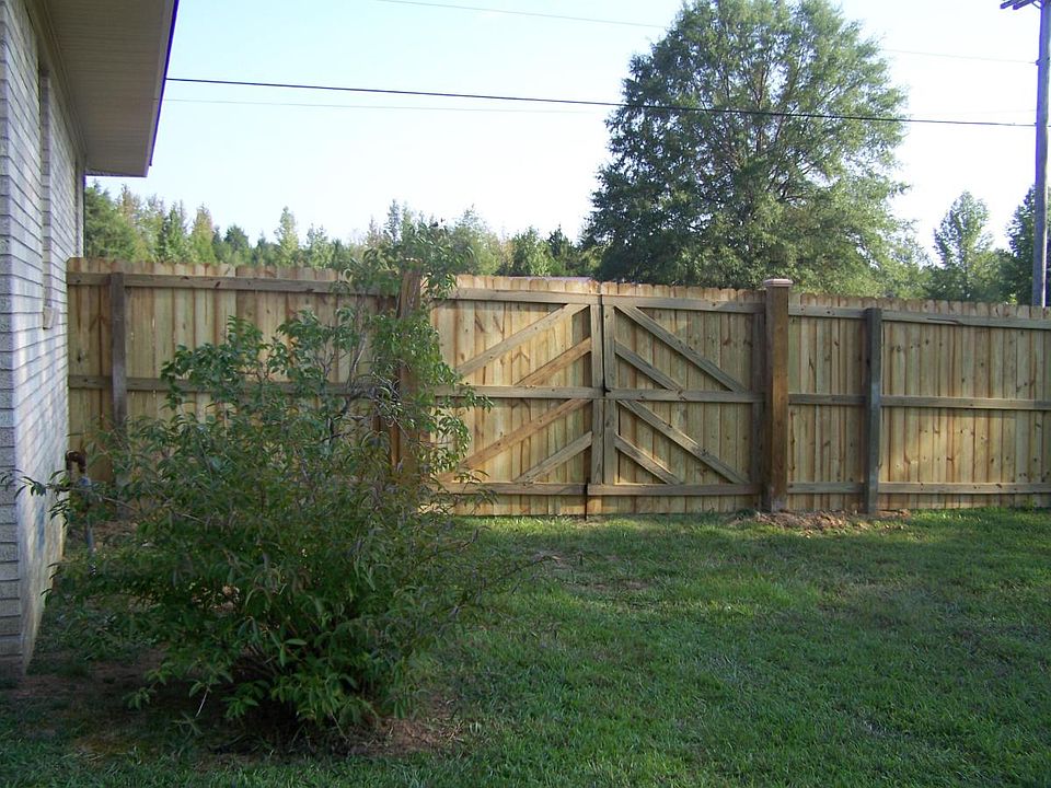 back yard fence area