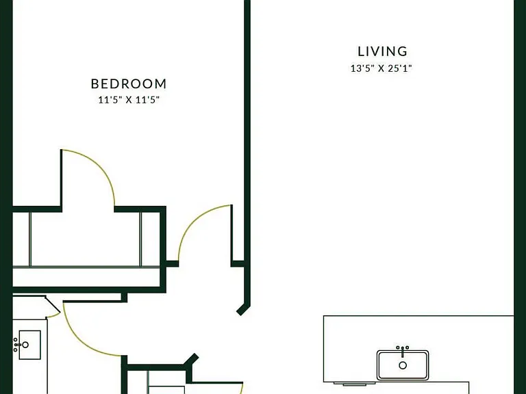 A1S floor plan The Hartley at Blue Hill