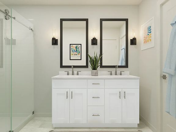 Primary bath with dual sinks