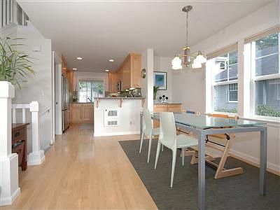 Open floor plan for entertaining. High end applances in kitchen.