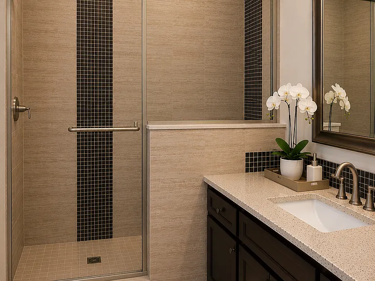 Master Shower - Double Sink