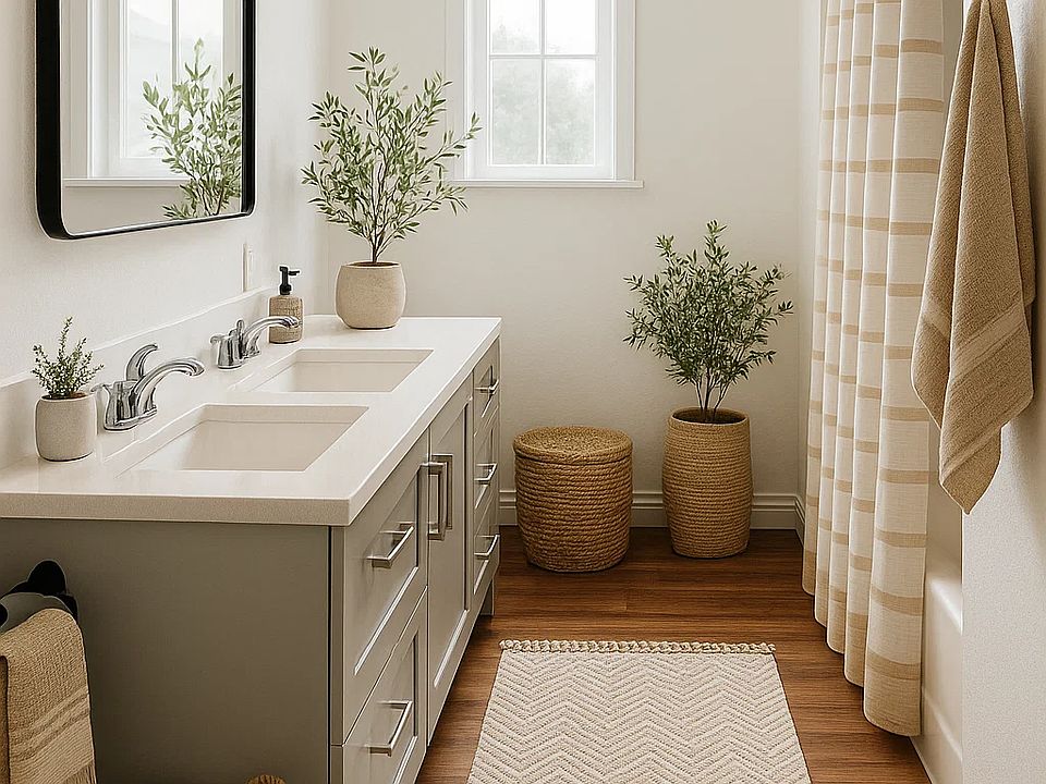 AI staged bathroom