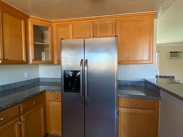 Kitchen with Side by Side Refridgerator