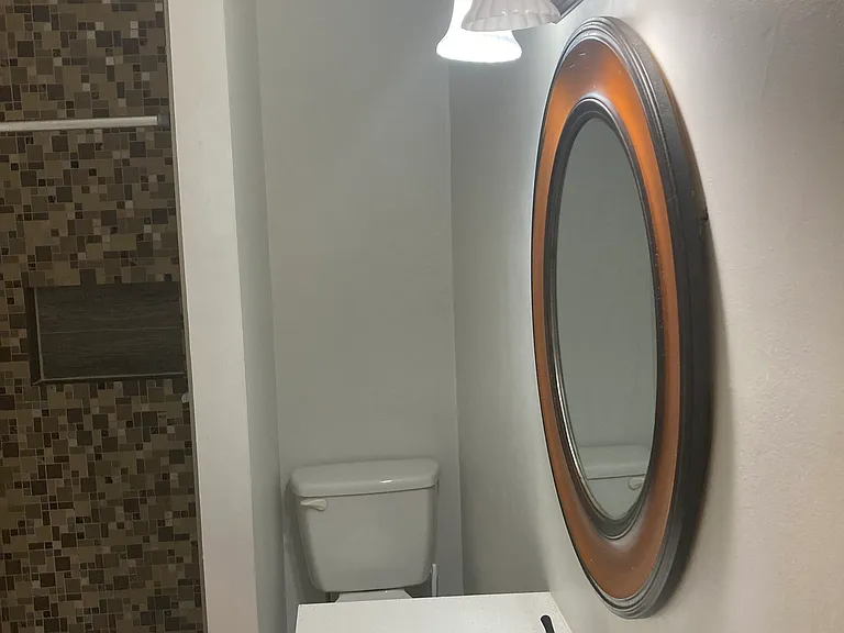 Vanity and Mirror in Main Bathroom