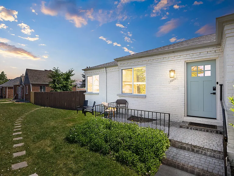 Cozy porch and front yard for relaxing
