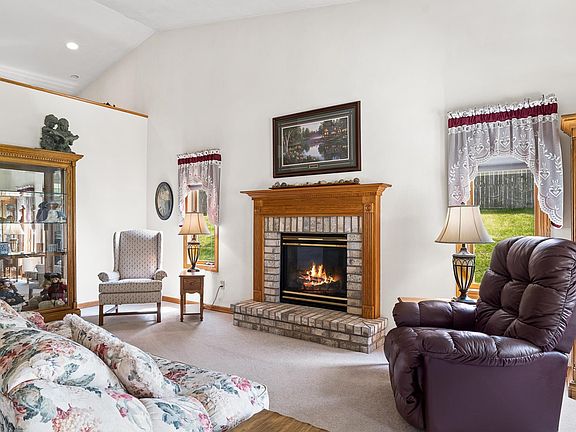 With cozy fireplace