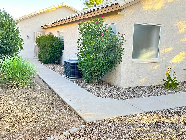 Right side of the house