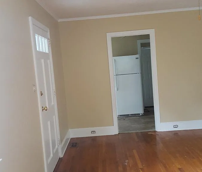 living room and front door