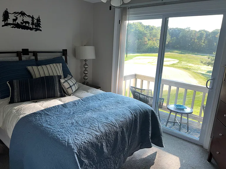 Bedroom 2 overlooking golf course.
