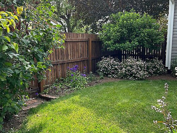 Flower garden near porch