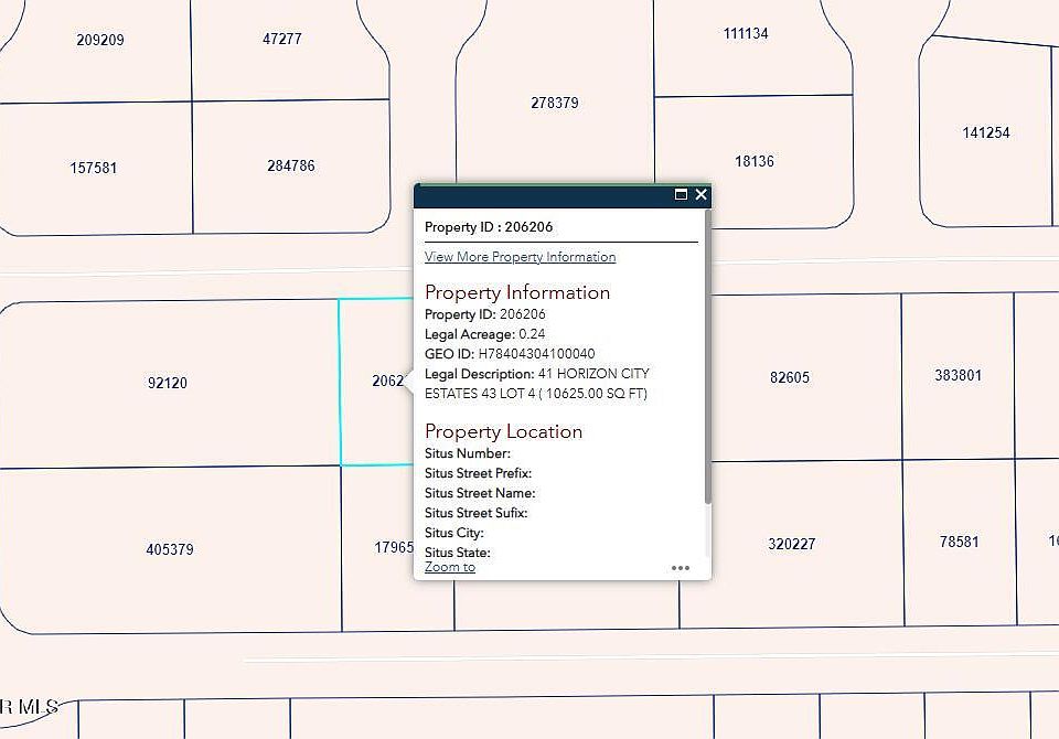 1st image of Pn 206206 41 Horizon City Ests Lot 4
