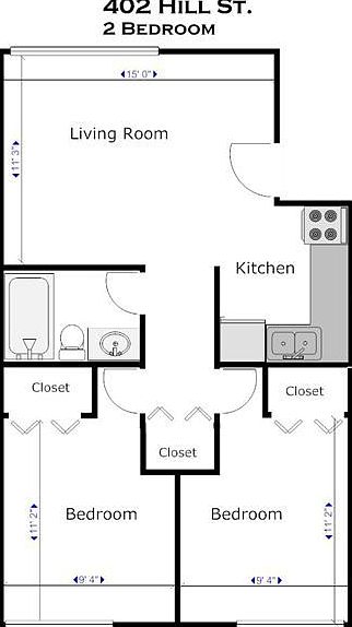 402 Hill - Floorplan