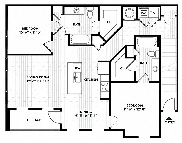 Floor plan 2B