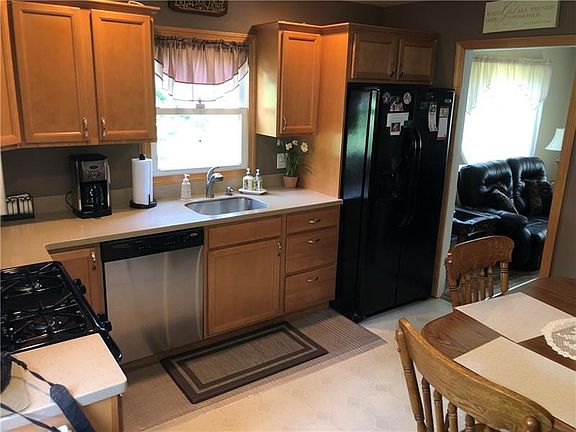 Kitchen has been updated with lots of counter space.