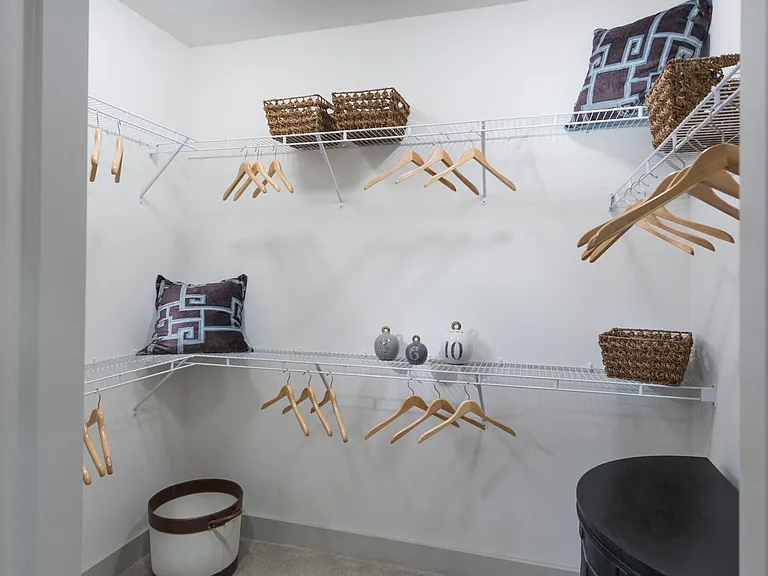 Generous walk-in closets