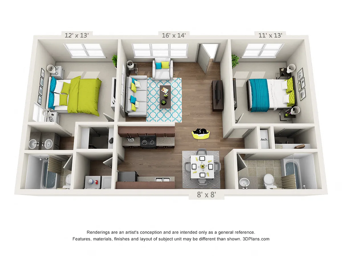 Floor plan 2x2 - Refreshed