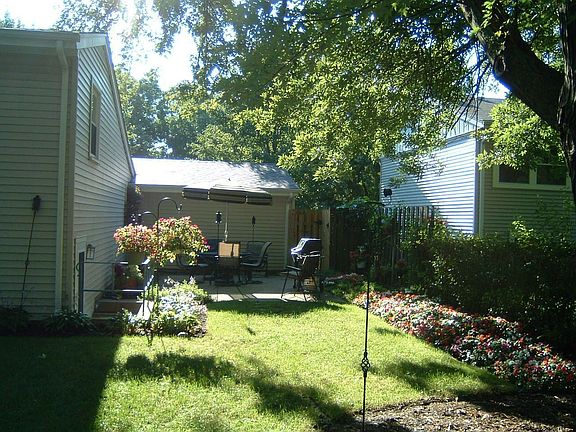 Towards patio by yard