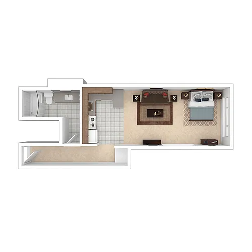 Floor plan Studio - E1