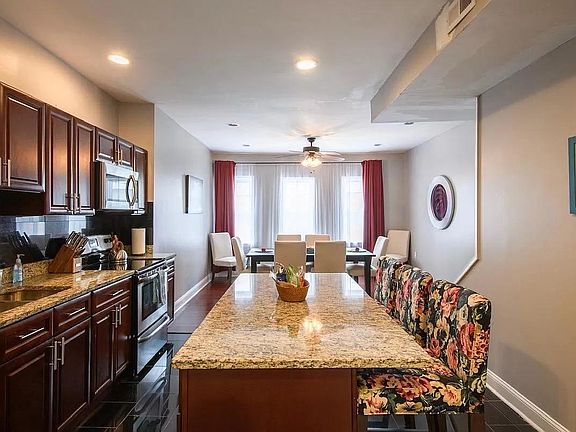 Kitchen to dining area