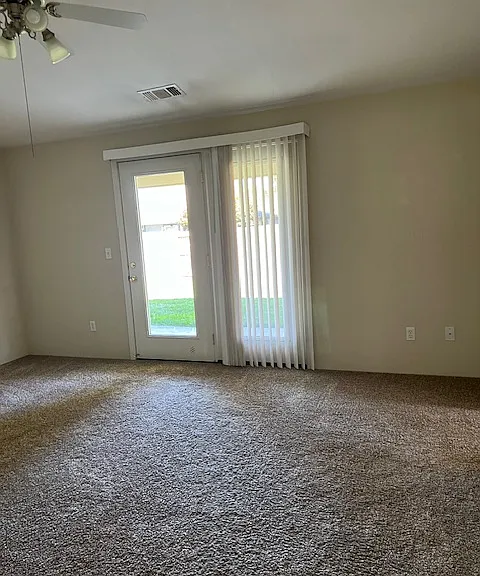 French door in master leading to backyard