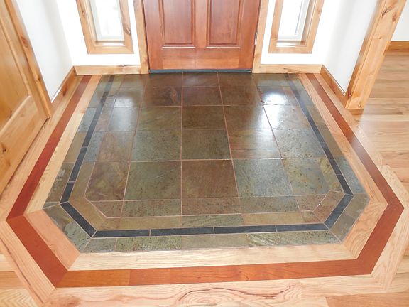 Slate tile on entry floor