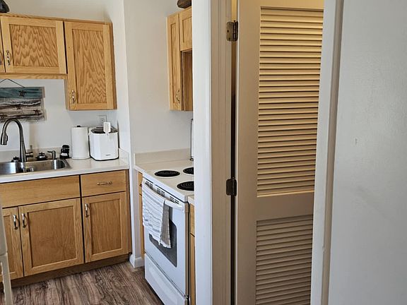 Kitchen with large walk in pantry