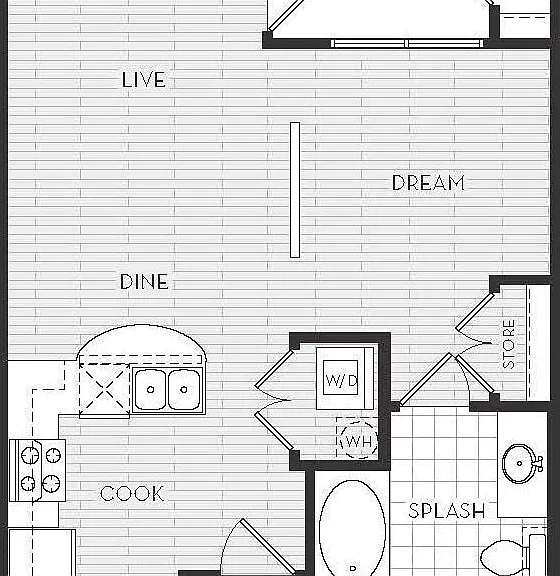 Dalian 151 - A1 - 1 Beds - 1 Baths - 558 Sq. ft.