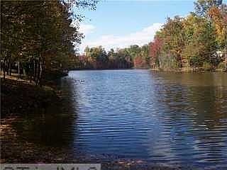 Lake view from white sand beach