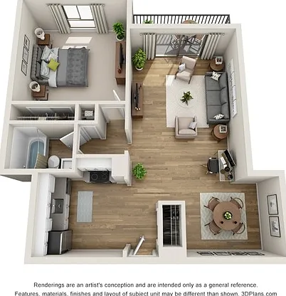 One Bedroom One Bath (660 SF) | Top One Bedroom One Bath (660 SF) | Top